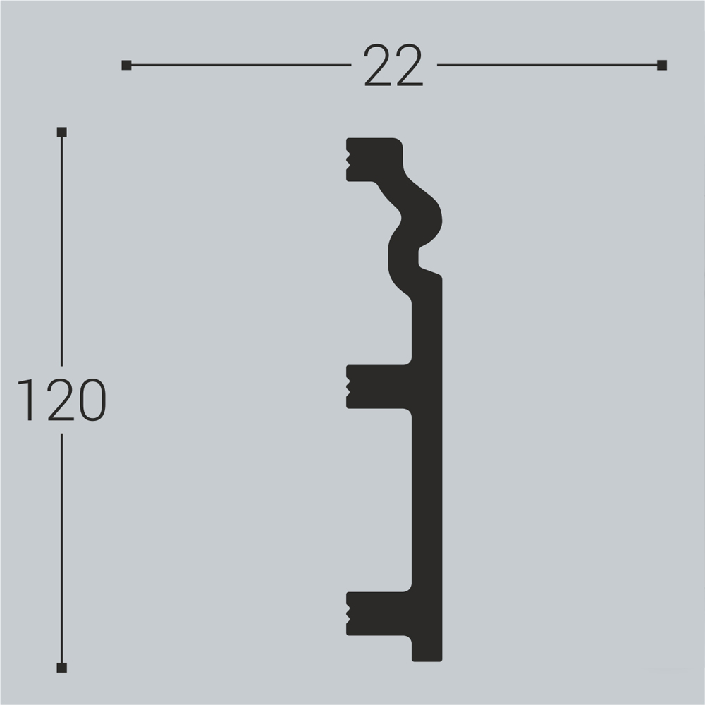 Плинтус напольный Bello Deco XPS П5 120х22х2000