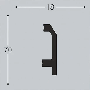 Плинтус напольный Bello Deco XPS П11 70х18х2000 текстура