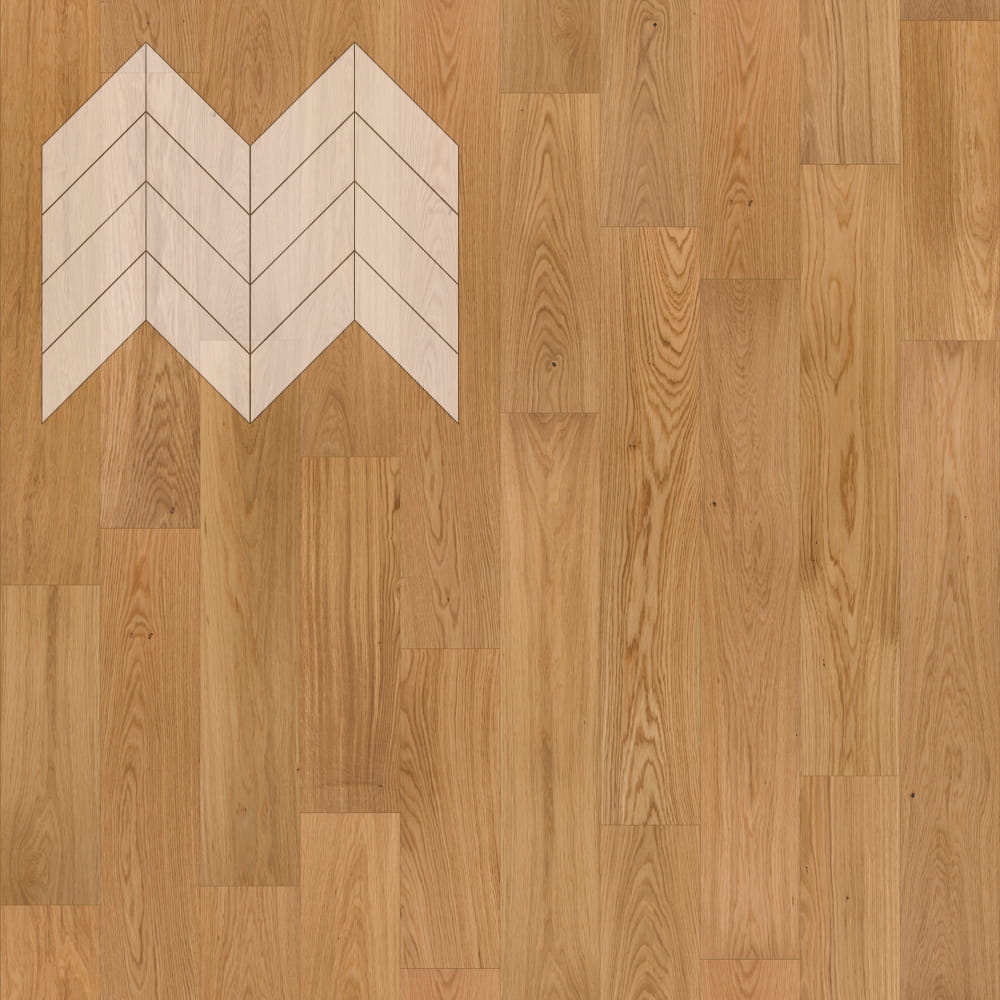 Паркет Елка Французская Lab Arte Chevron Дуб Натур лак 600/450х150х14/3/45°