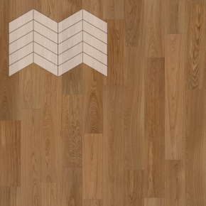 Паркет Елка Французская Lab Arte Chevron Дуб Натур Гридж лак 400/337х110х14/3/60° в интерьере