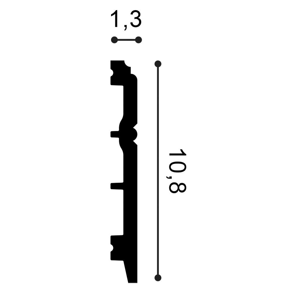Плинтус из дюрополимера Orac Decor SX105F 2000х108х13