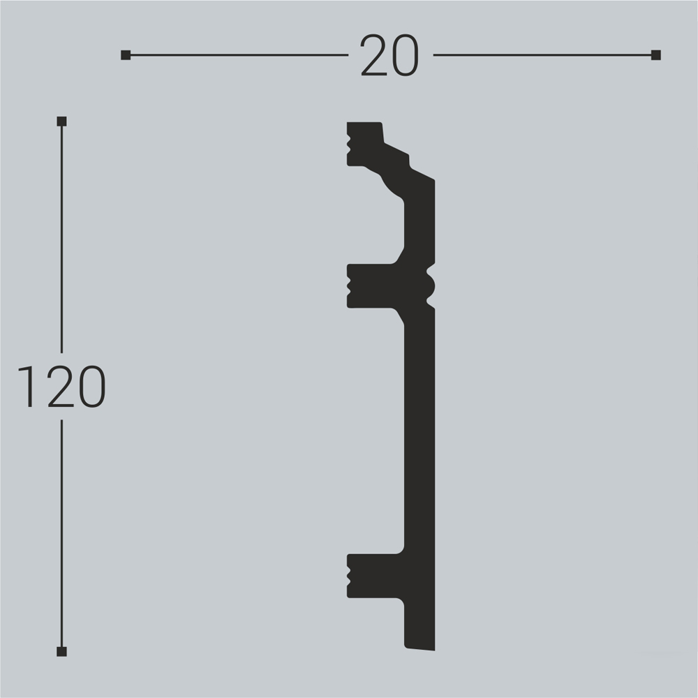 Плинтус напольный Bello Deco XPS П12 120х20х2000