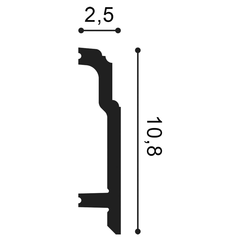 Плинтус из дюрополимера Orac Decor SX155F 2000х108х25