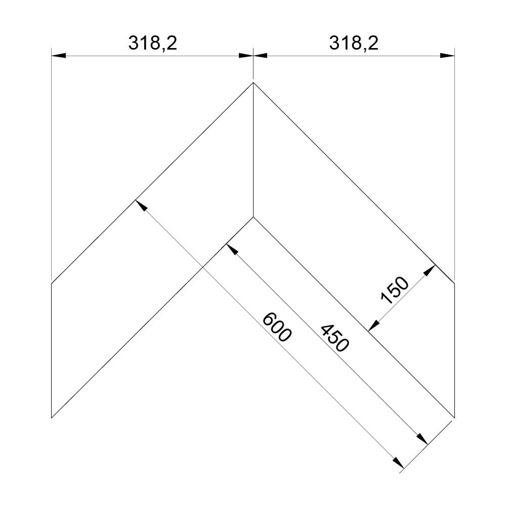 Паркет Елка Французская Lab Arte Chevron Дуб Рустик Кайт лак 600/450х150х14/3/45°