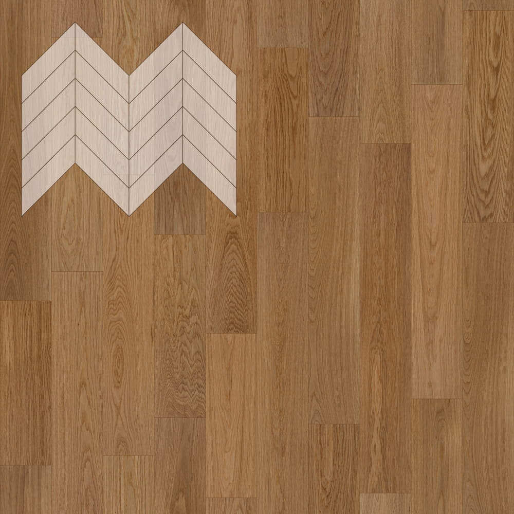 Паркет Елка Французская Lab Arte Chevron Дуб Натур Гридж лак 600/475х125х14/3/45°
