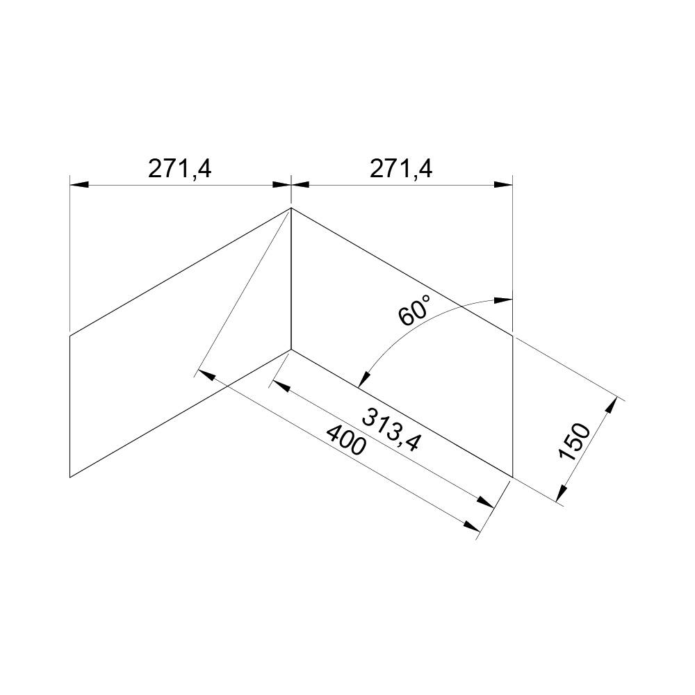 Паркет Елка Французская Lab Arte Chevron Дуб Селект Коньяк лак 400/313х150х14/3/60°