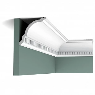 Плинтус из дюрополимера Orac Decor потолочный карниз CX107 2000x117x118 в интерьере