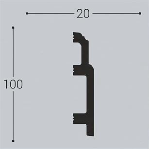Плинтус напольный Bello Deco XPS П10 100х20х2000 текстура