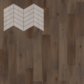 Паркет Елка Французская Lab Arte Chevron Дуб Натур Кайт лак 400/337х110х14/3/60° в интерьере