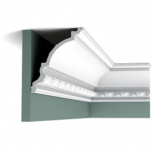 Плинтус из дюрополимера Orac Decor потолочный карниз C301 2000x170x144 в интерьере