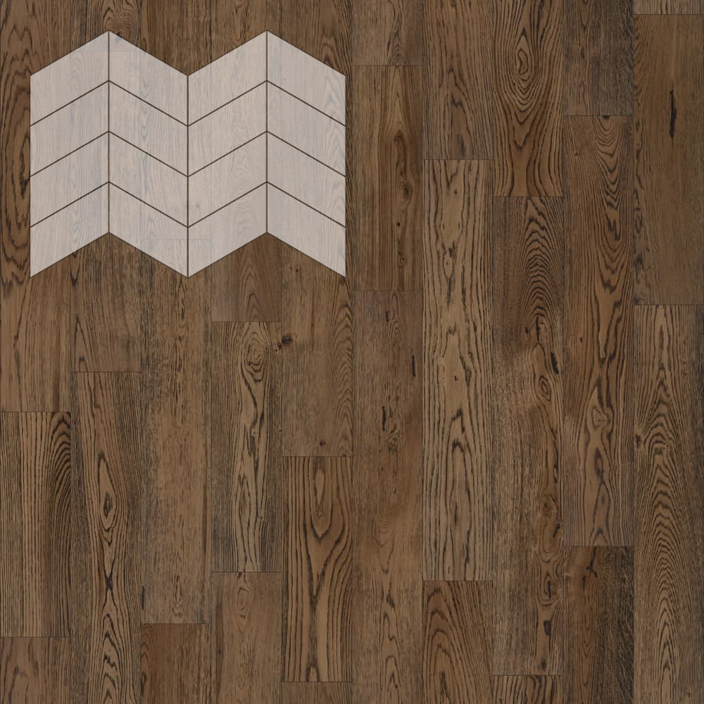 Паркет Елка Французская Lab Arte Chevron Дуб Селект Затертый лак 400/313х150х14/3/60°