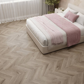 Ламинат ПВХ Alpine Floor Дуб Натуральный Отбеленный Chevron SPC ECO 18-3*** в интерьере